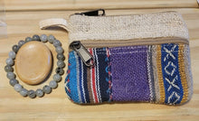 Load image into Gallery viewer, Hemp Wallet, Premade Bracelet and Worry Stone Gift Set