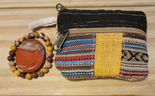 Load image into Gallery viewer, Hemp Wallet, Premade Bracelet and Worry Stone Gift Set