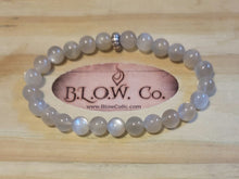 Load image into Gallery viewer, Silver Moonstone Custom Bracelet 8mm