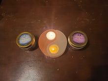 Load image into Gallery viewer, Yin Yang Orange and White Selenite Tealight Candle Holder