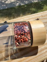 Load image into Gallery viewer, B.L.O.W. Co. Red Jasper Glass Water Bottle