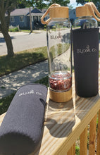 Load image into Gallery viewer, B.L.O.W. Co. Red Jasper Glass Water Bottle