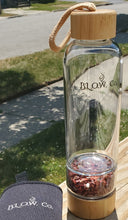 Load image into Gallery viewer, B.L.O.W. Co. Red Jasper Glass Water Bottle