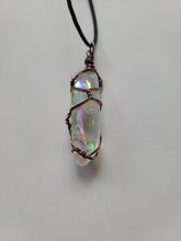 Load image into Gallery viewer, Angel Aura Quartz Pendant w/ Copper Wire Wrap