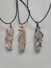 Load image into Gallery viewer, Angel Aura Quartz Pendant w/ Copper Wire Wrap