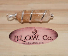 Load image into Gallery viewer, Citrine Silver Coil Wrapped Pendant