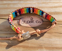 Load image into Gallery viewer, Chakra Jasper Leather Bracelet