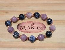 Load image into Gallery viewer, Lepidolite and Sodalite for Bi-Polar disorder 8mm