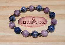 Load image into Gallery viewer, Lepidolite and Sodalite for Bi-Polar disorder 8mm