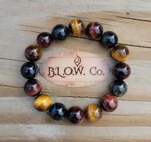 Load image into Gallery viewer, Multi Color Tigers Eye Bracelet