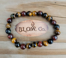 Load image into Gallery viewer, Multi Color Tigers Eye Bracelet