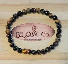 Load image into Gallery viewer, Multi Color Tigers Eye Bracelet