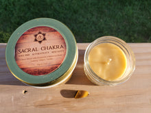Load image into Gallery viewer, Sacral Chakra  Location – Slightly below the naval Purpose – Authentic, Creation, Creator, Soul Fire, Sexuality Element – Water Crystal – Tigers Eye & Carnelian Affirmation – “I am authentically creating a life free of stress and full of bliss.” Oils – Citrus blend with bergamot, cinnamon bark, nutmeg, ginger, and vanilla