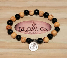 Load image into Gallery viewer, Shungite and Palo Santo Custom B.L.O.W. Co Bracelet
