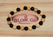 Load image into Gallery viewer, Shungite and Palo Santo Custom B.L.O.W. Co Bracelet