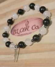 Load image into Gallery viewer, Shungite and Selenite Custom B.L.O.W. Co Bracelet
