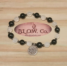 Load image into Gallery viewer, Shungite and Selenite Custom B.L.O.W. Co Bracelet