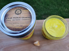 Load image into Gallery viewer, Solar Plexus Chakra  Location – Slightly above the navel Purpose – Power, Self-worth, Self- confidence, Self-esteem Element – Fire Crystal – Citrine Affirmation – I am powerful, I am confident and successful in all my endeavors.” Oils – Clove Bud, Lemon, Cinnamon Bark, Eucalyptus, Rosemary