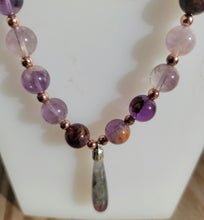 Load image into Gallery viewer, CUSTOM Super Seven Necklace w/ Super Seven Pendant w. Hematite Spacers