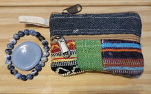 Load image into Gallery viewer, Hemp Wallet, Premade Bracelet and Worry Stone Gift Set
