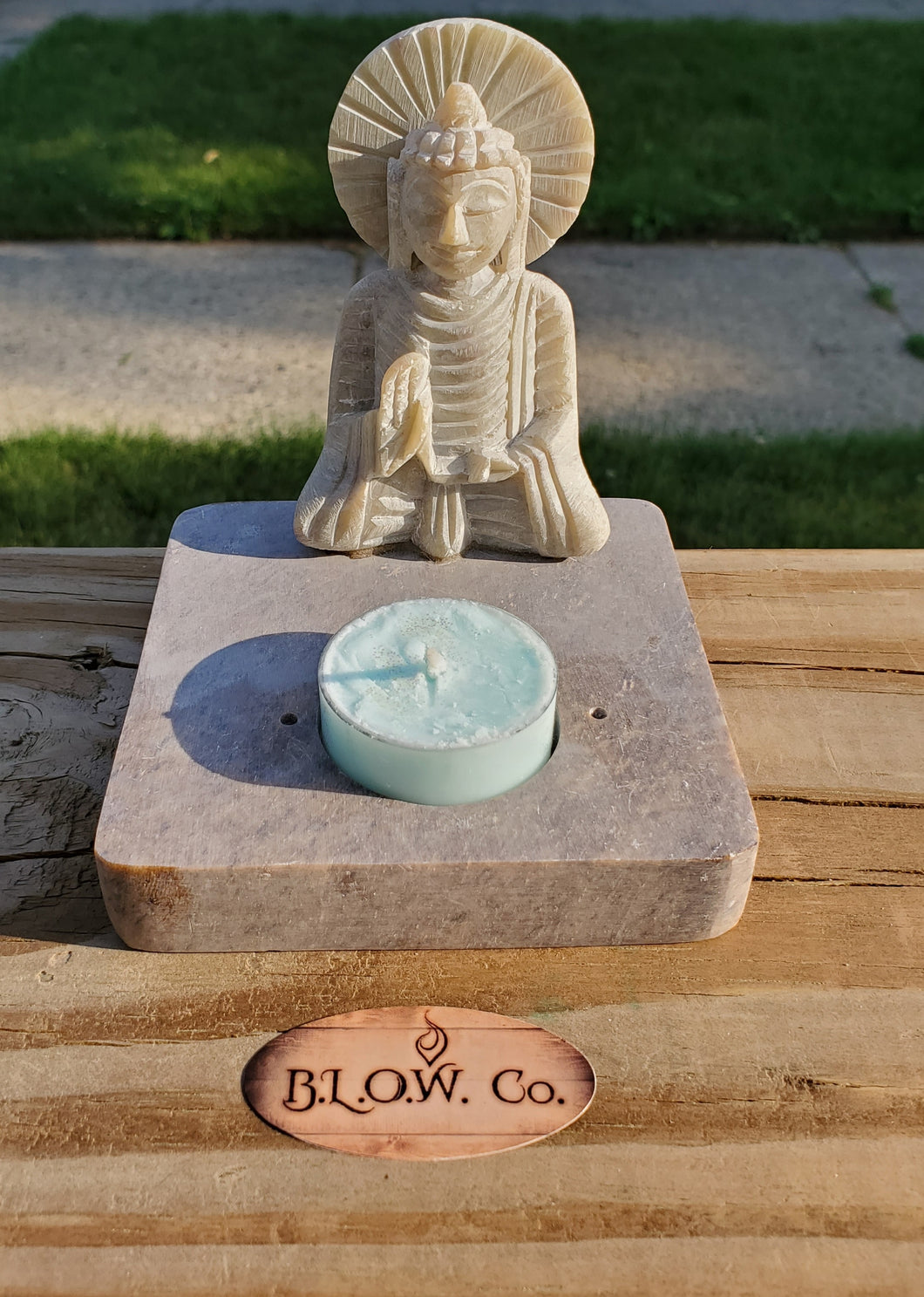Buddha Granite Stone Tealight Holder