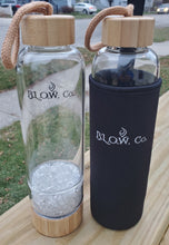 Load image into Gallery viewer, B.L.O.W. Co. Clear Quartz Glass Crystal Water Bottle
