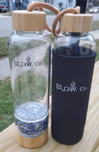Load image into Gallery viewer, B.L.O.W. Co. Lapis Lazuli Glass Crystal Water Bottle

