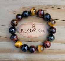 Load image into Gallery viewer, Multi Color Tigers Eye Bracelet
