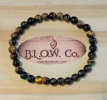 Load image into Gallery viewer, Multi Color Tigers Eye Bracelet

