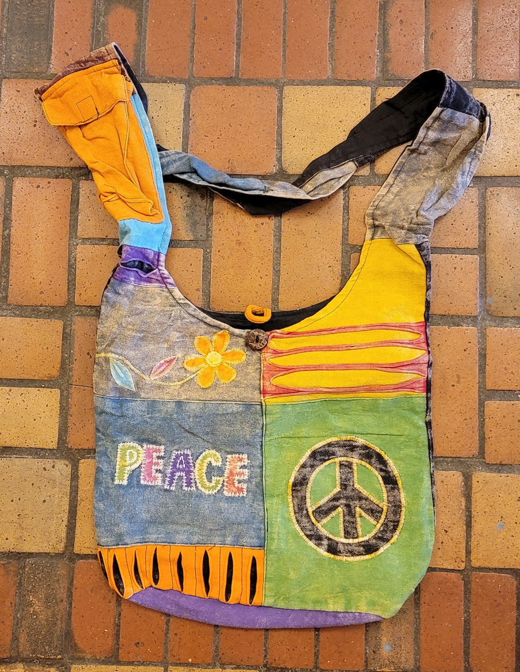Peace & Peace Symbol Hobo Bag