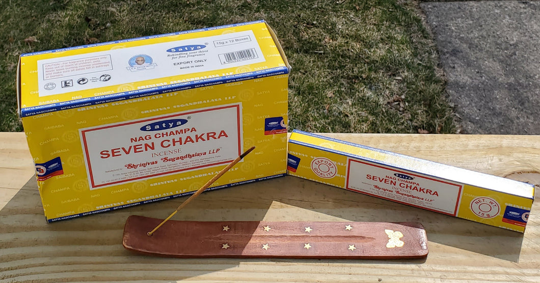 Satya Nag Champa Seven Chakra Incense - Single Box