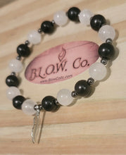 Load image into Gallery viewer, Shungite and Selenite Custom B.L.O.W. Co Bracelet
