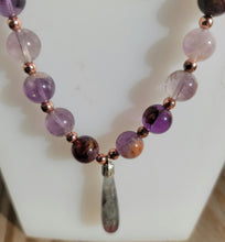 Load image into Gallery viewer, CUSTOM Super Seven Necklace w/ Super Seven Pendant w. Hematite Spacers
