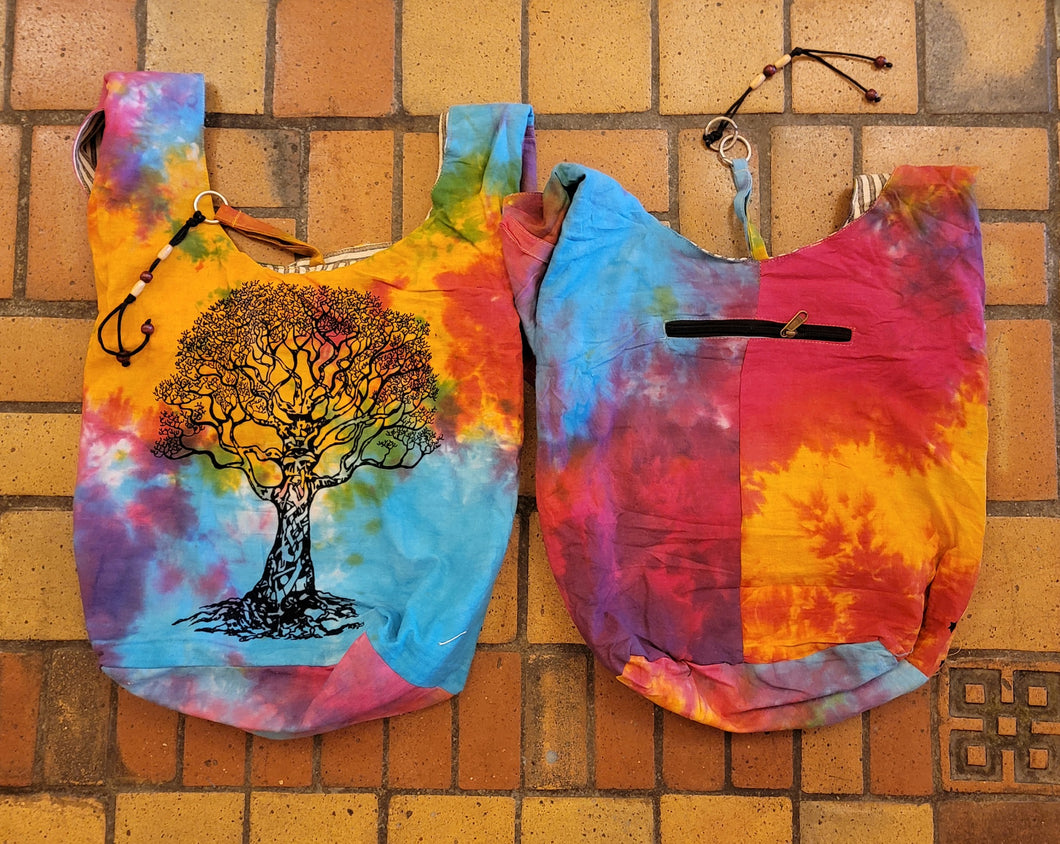Tye Dye Tree of Life Hobo Bag